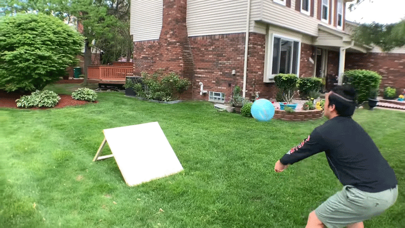 Volleyball rebound board practice