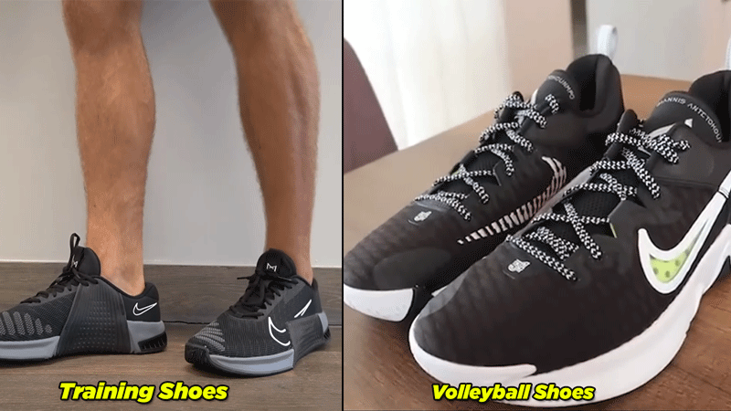 Training shoes vs volleyball shoes
